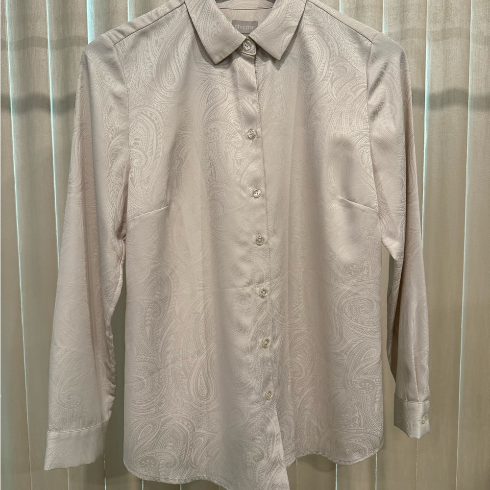 Chico's Cream Paisley Shirt